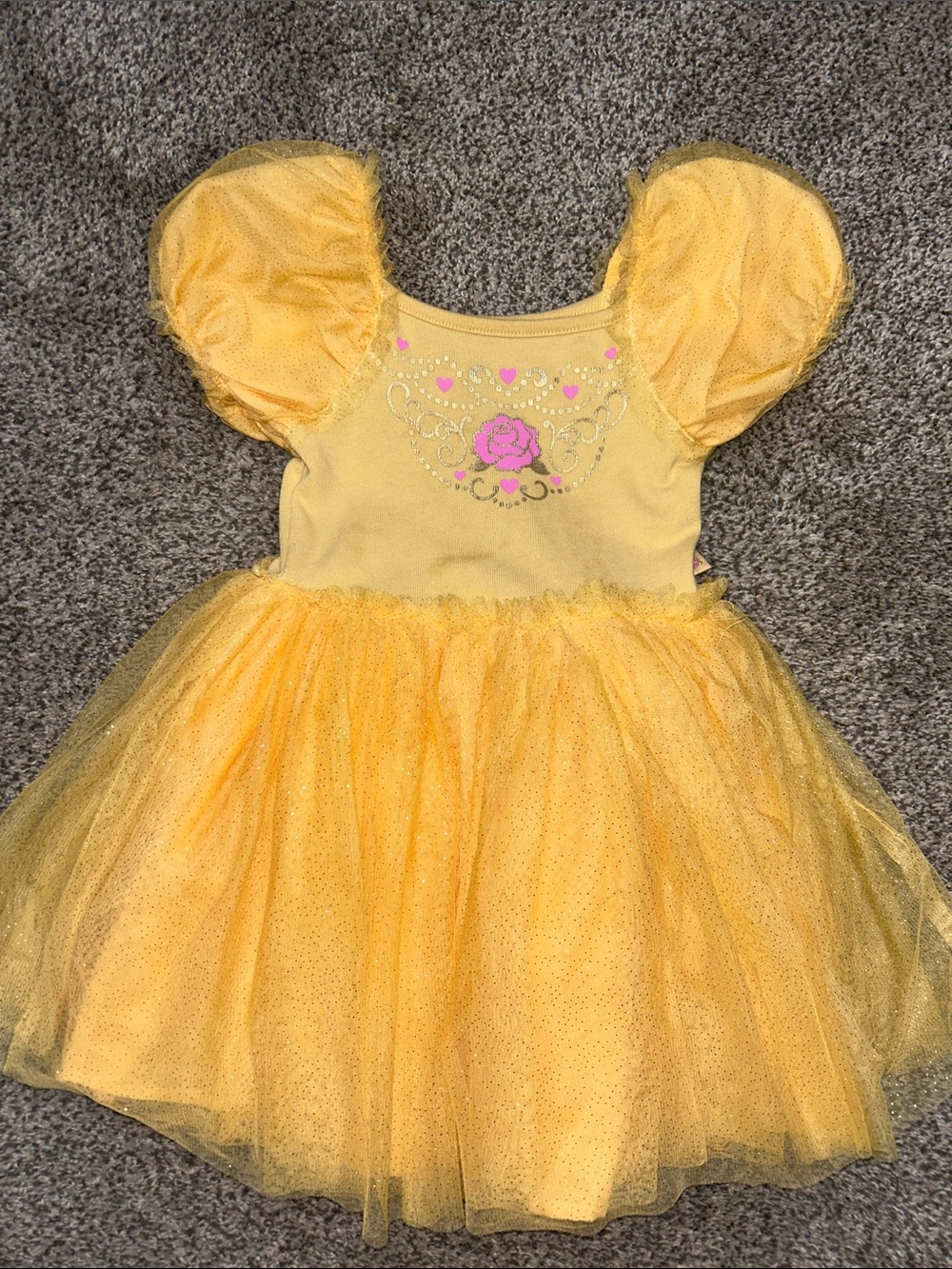 Yellow Princess Belle Tulle Costume Dress for Kids